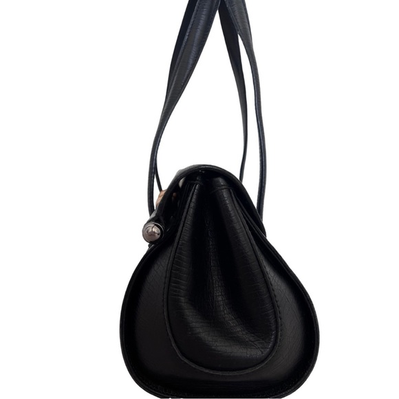 GUCCI Bamboo Bullet Bag - Black Canvas and Leather w/ Silver-tone Hardware - Picture 9 of 13